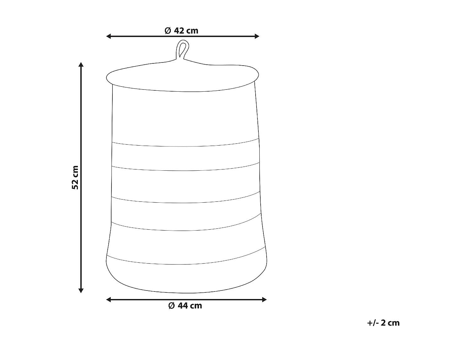 Cesto SILOPI Algodão Creme claro