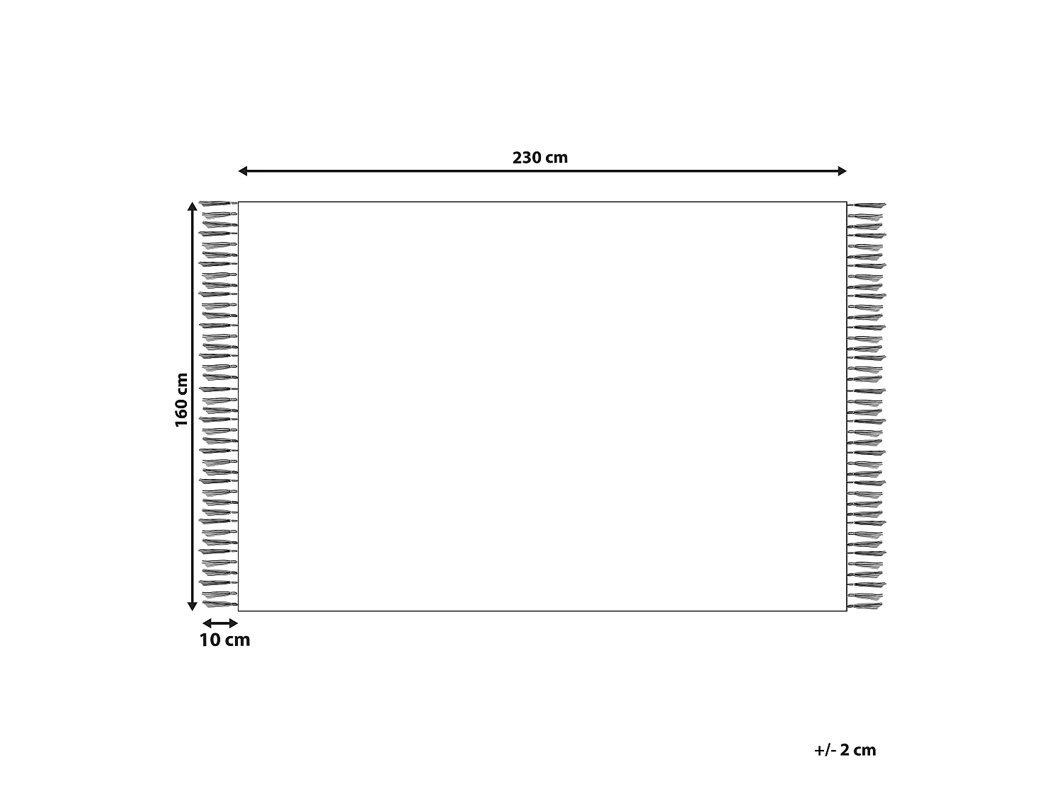 Alfombra de algodón beige/negro 160 x 230 cm ZEYNE