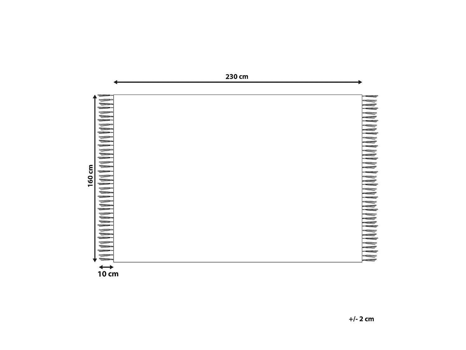 Alfombra de algodón beige/negro 160 x 230 cm ZEYNE