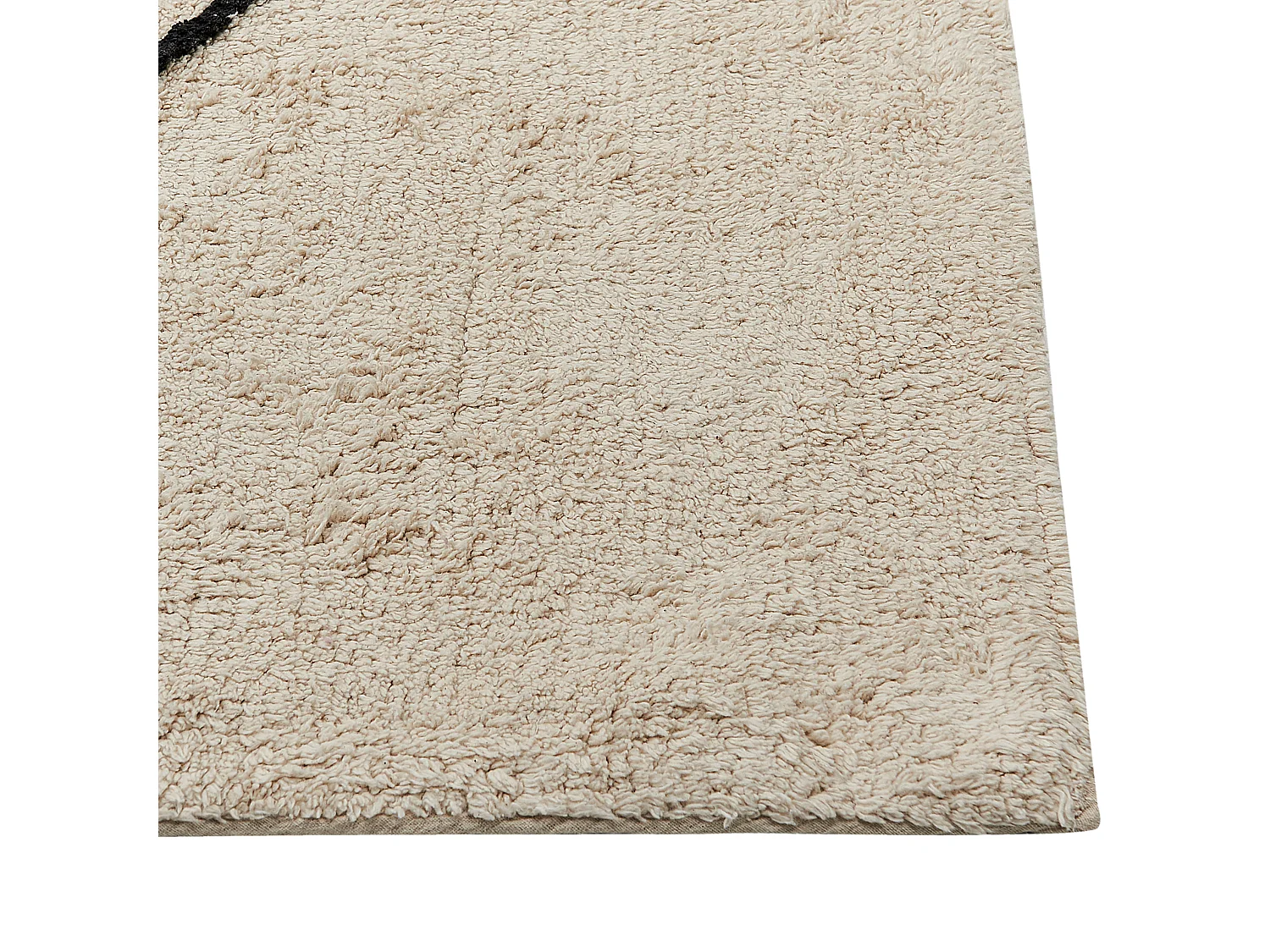 Vloerkleed katoen beige 140 x 200 cm BAYIR