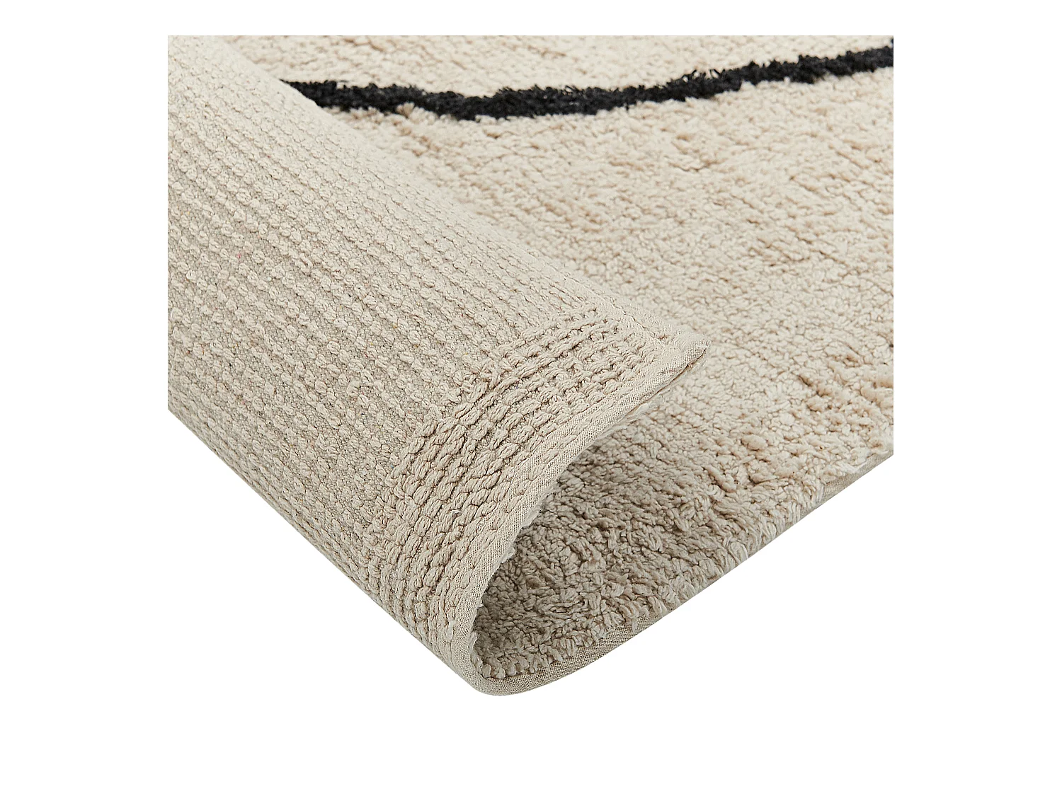 Vloerkleed katoen beige 160 x 230 cm BAYIR