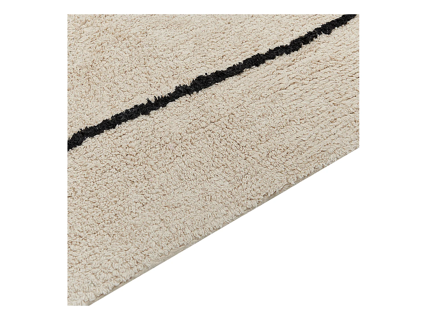 Vloerkleed katoen beige 160 x 230 cm BAYIR