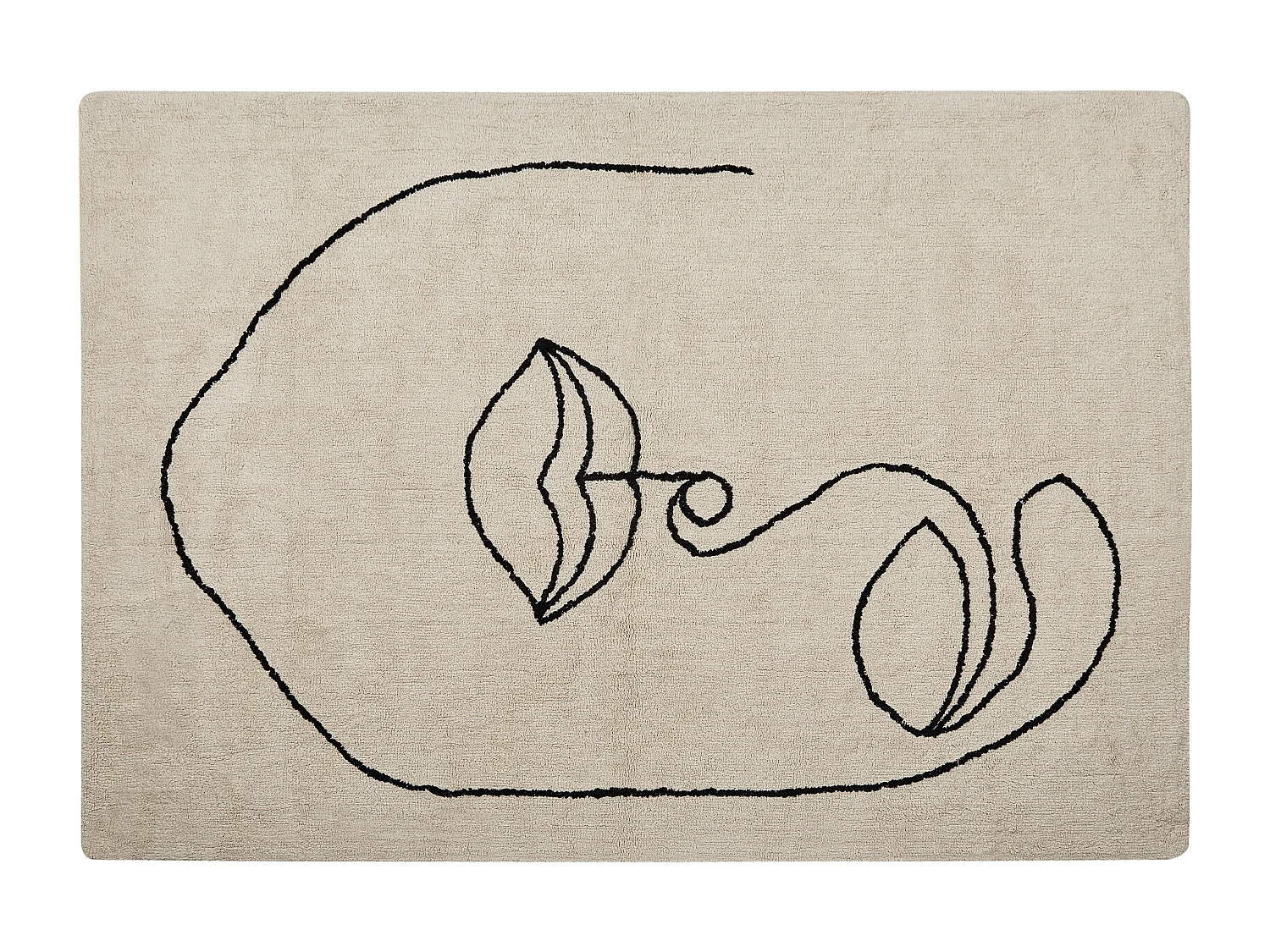 Dywan bawełniany 160 x 230 cm beżowy BAYIR