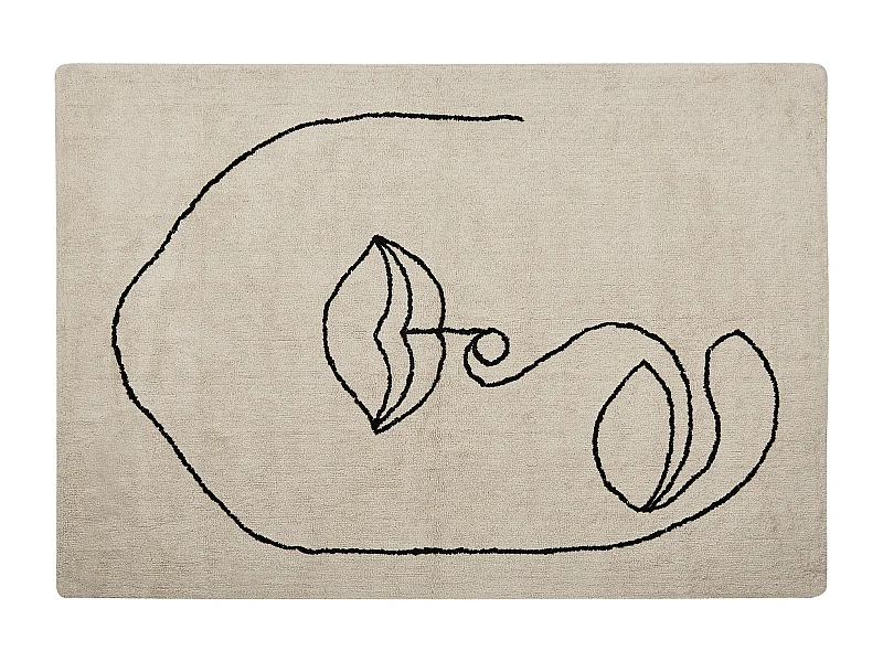 Dywan bawełniany 160 x 230 cm beżowy BAYIR