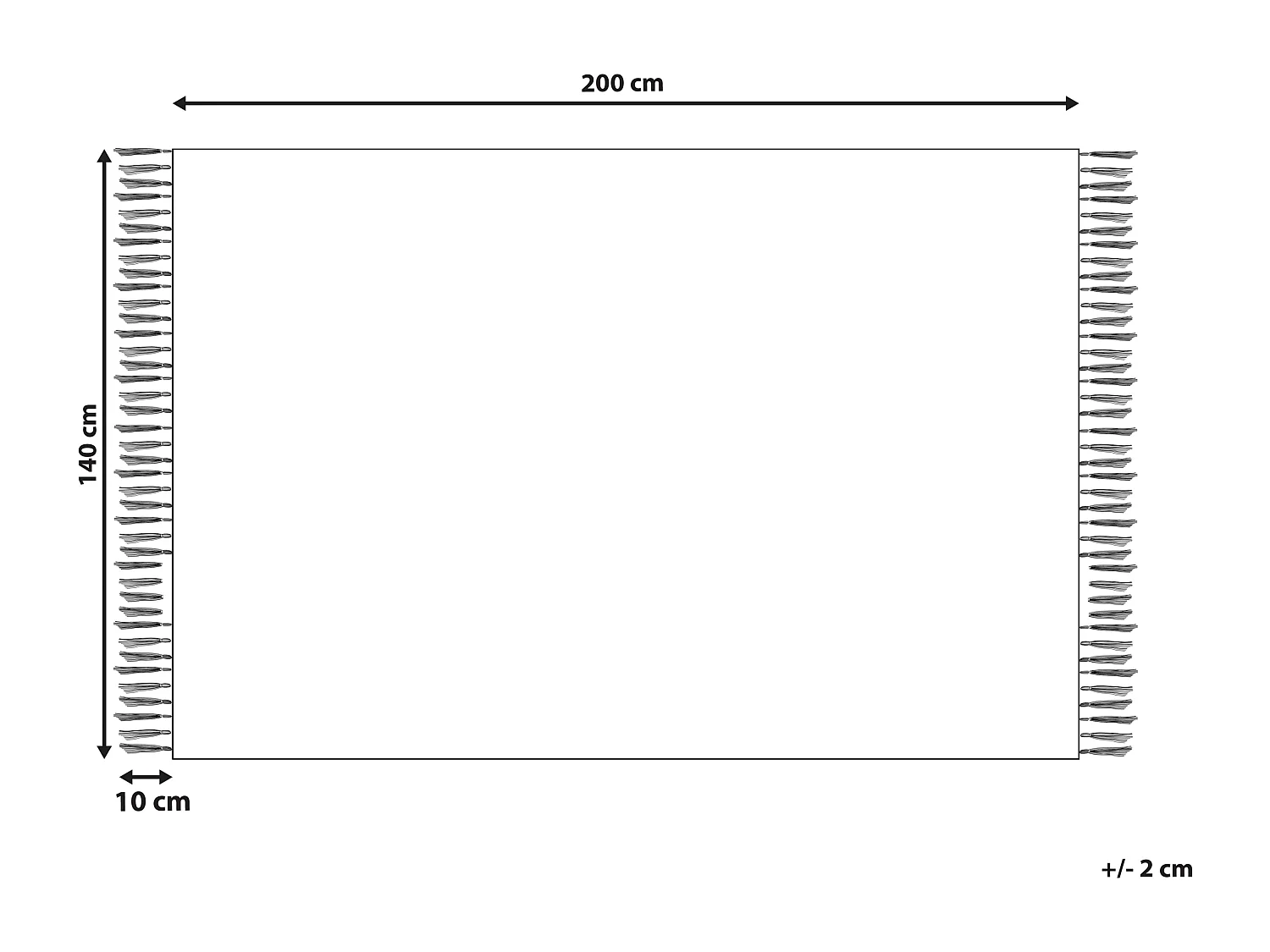 Tappeto cotone beige e nero 140 x 200 cm ZEYNE