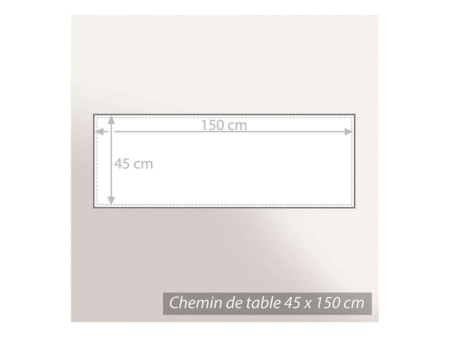 Chemin de table enduit 45x150 cm ASTER Rose poudré