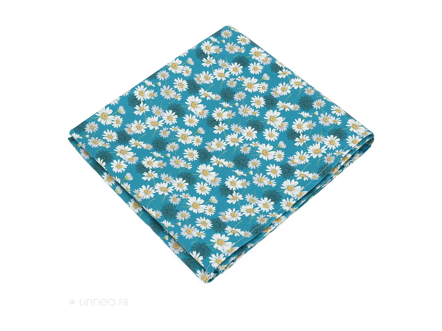 Chemin de table enduit 45x150 cm ASTER bleu Pétrole