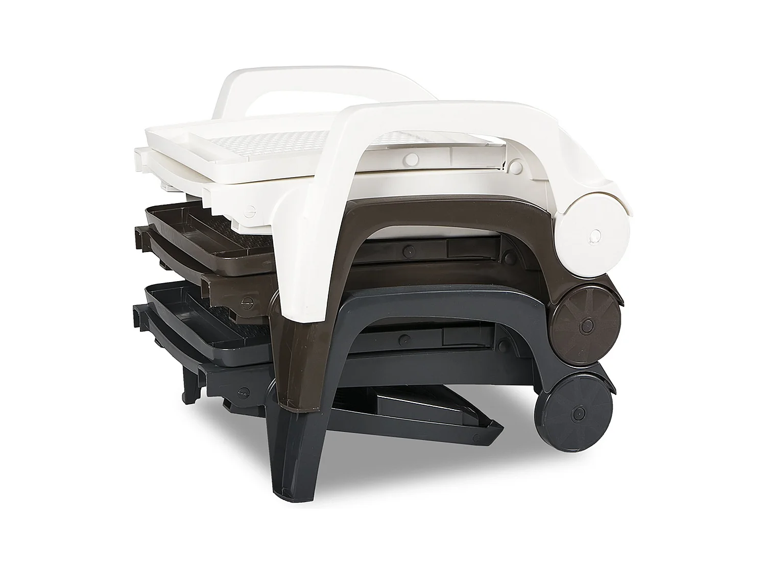 Dmat ligstoel, Verstelbare tuinligstoel met armleuningen, Buitenligstoel, 100% Made in Italy, 190x46h70 cm, Antraciet