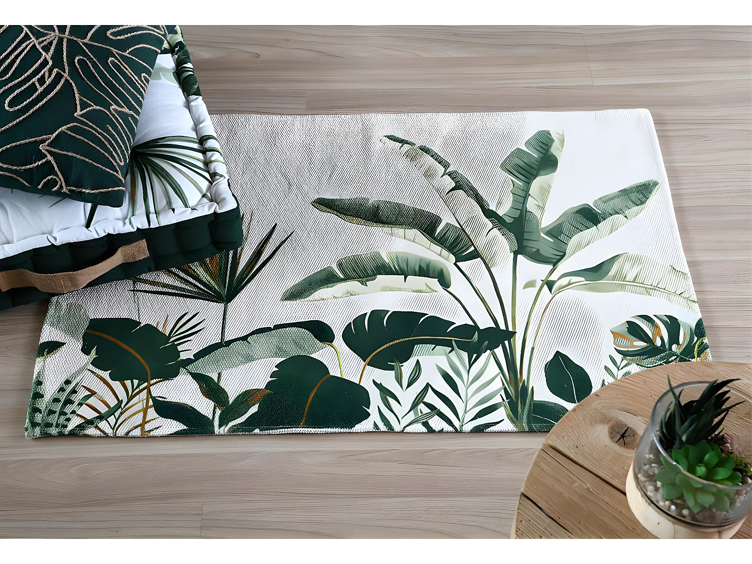 Tapis topiary en coton 60 x 90 cm