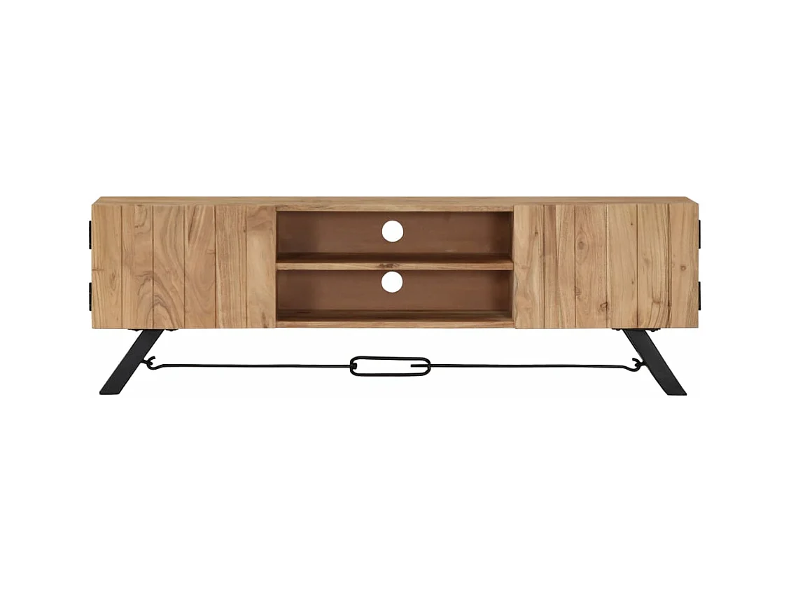 Meuble télé tv bois marron 140 x 30 x 45 cm 2502068/2