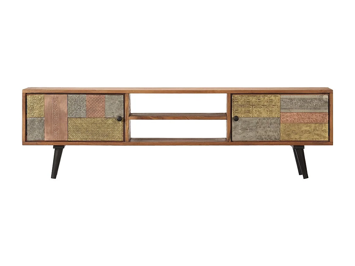 Móvel TV aparador TV design prático 140 cm madeira maciça de acácia 2502074