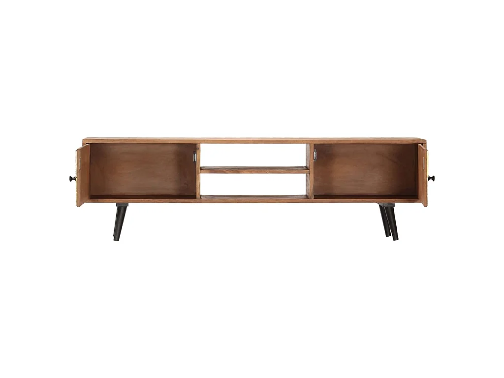 Móvel de TV/aparador de design prático 140 cm madeira maciça de acácia 2502074