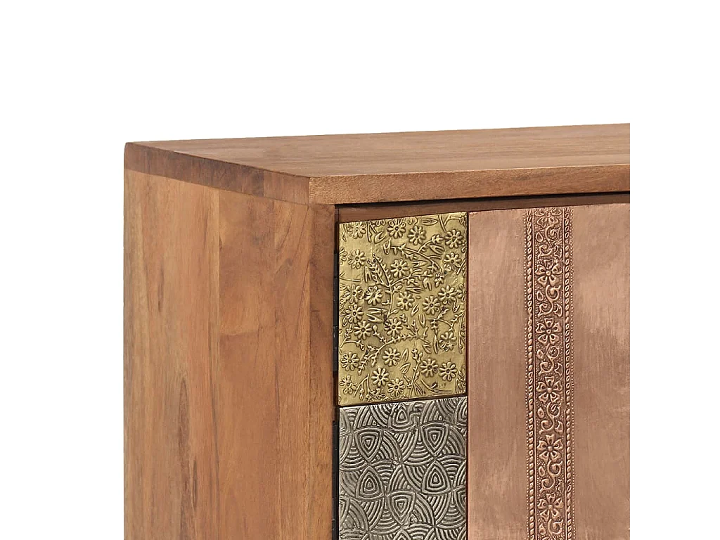 Móvel de TV/aparador de design prático 140 cm madeira maciça de acácia 2502074