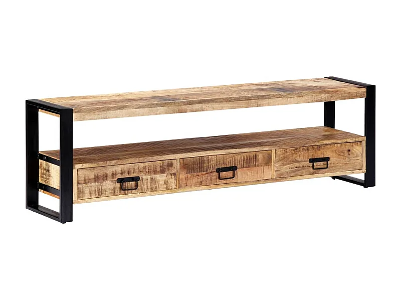 Pratico mobile buffet TV di design 150 cm in legno massello di mango 2502013
