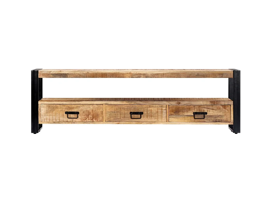 Práctico mueble buffet para TV de diseño 150 cm de madera maciza de mango 2502013