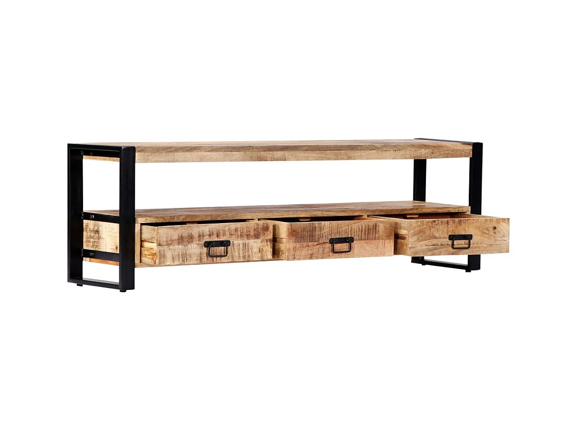 Práctico mueble buffet para TV de diseño 150 cm de madera maciza de mango 2502013
