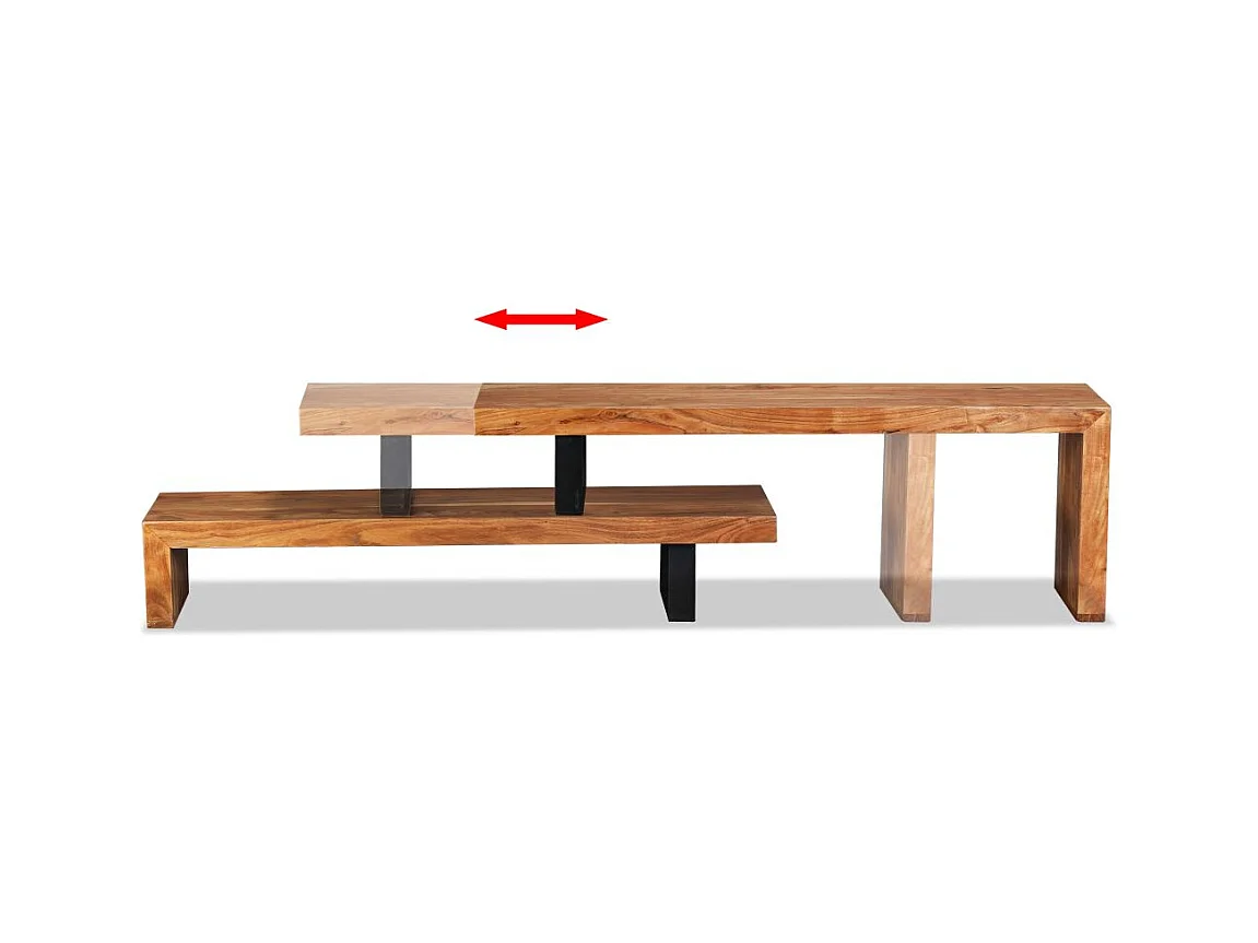 Meuble télé tv bois marron 115 x 30 x 40 cm 2502036