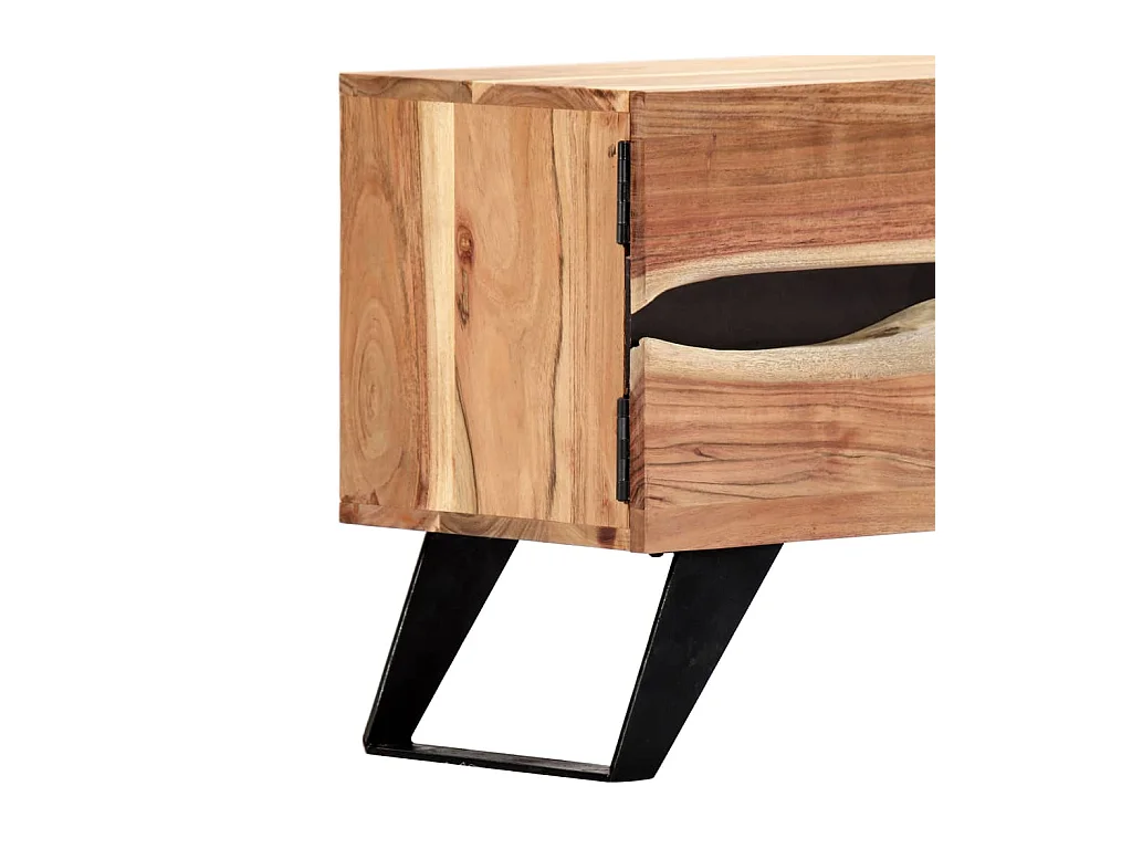 Mueble TV buffet TV diseño práctico 140 cm madera maciza de acacia 2502069