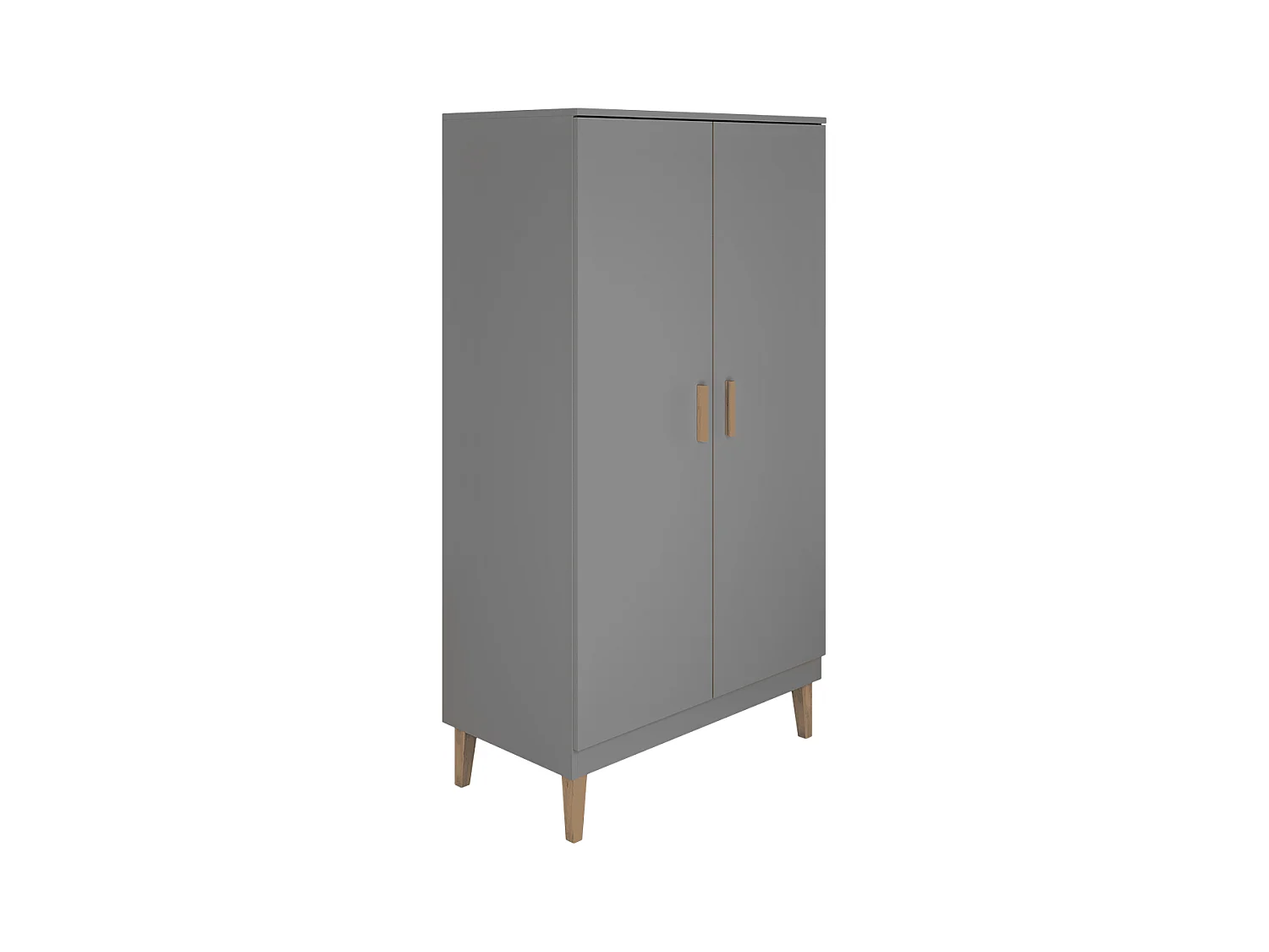 Armoire 2 portes Kubi - Gris