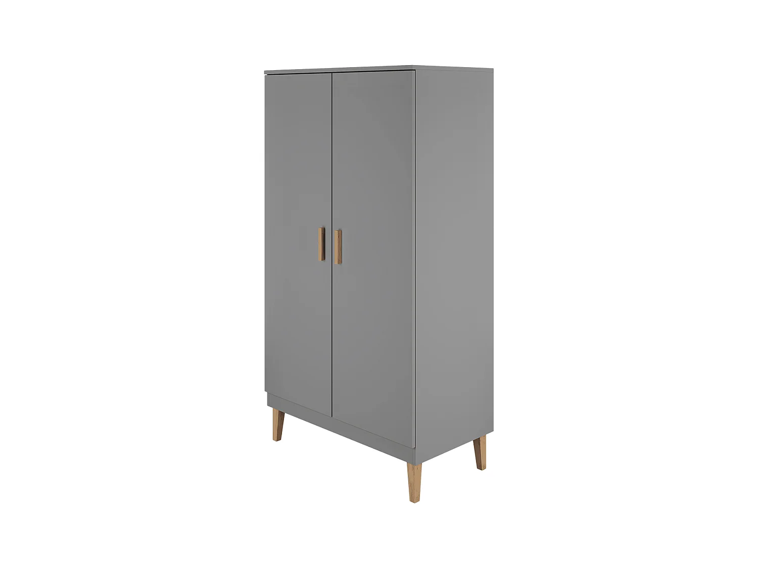 Armoire 2 portes Kubi - Gris