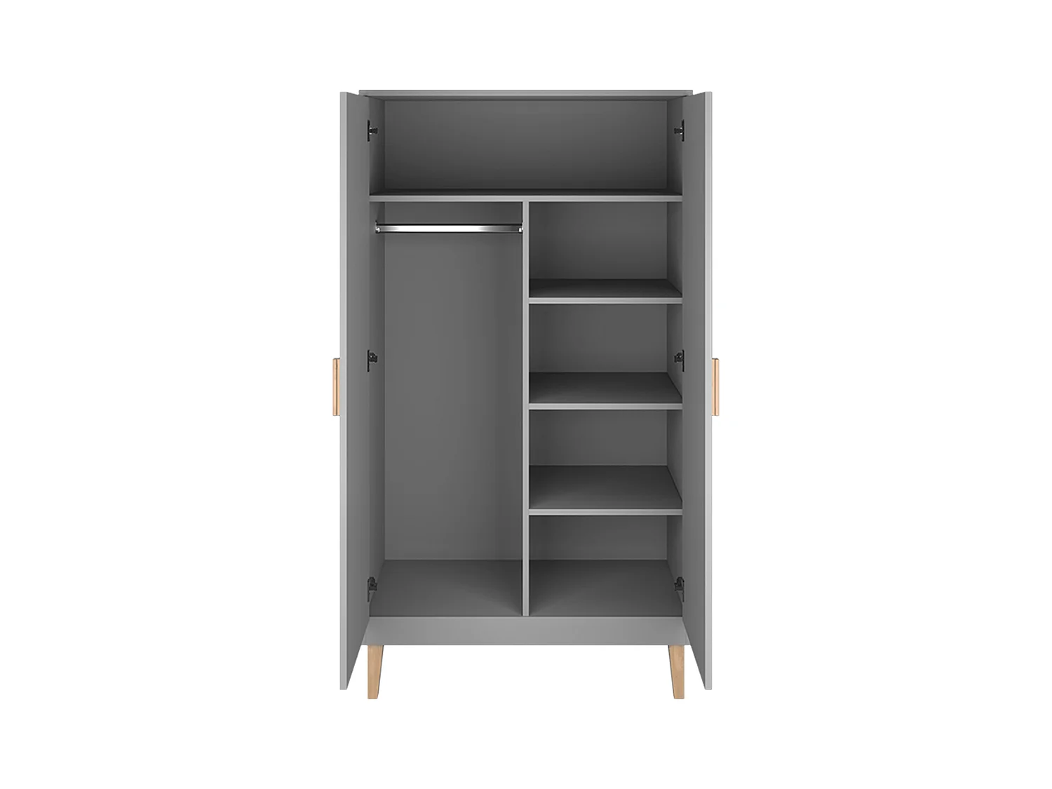 Armoire 2 portes Kubi - Gris