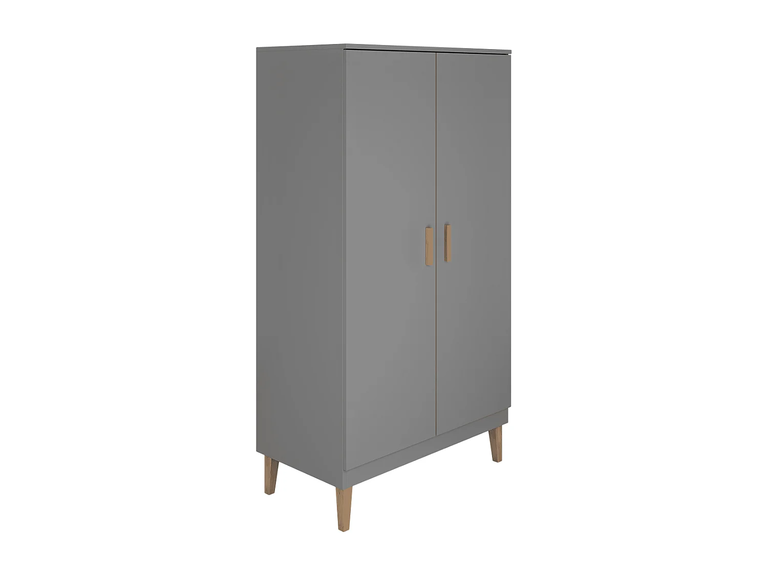 Armoire 2 portes Kubi - Gris