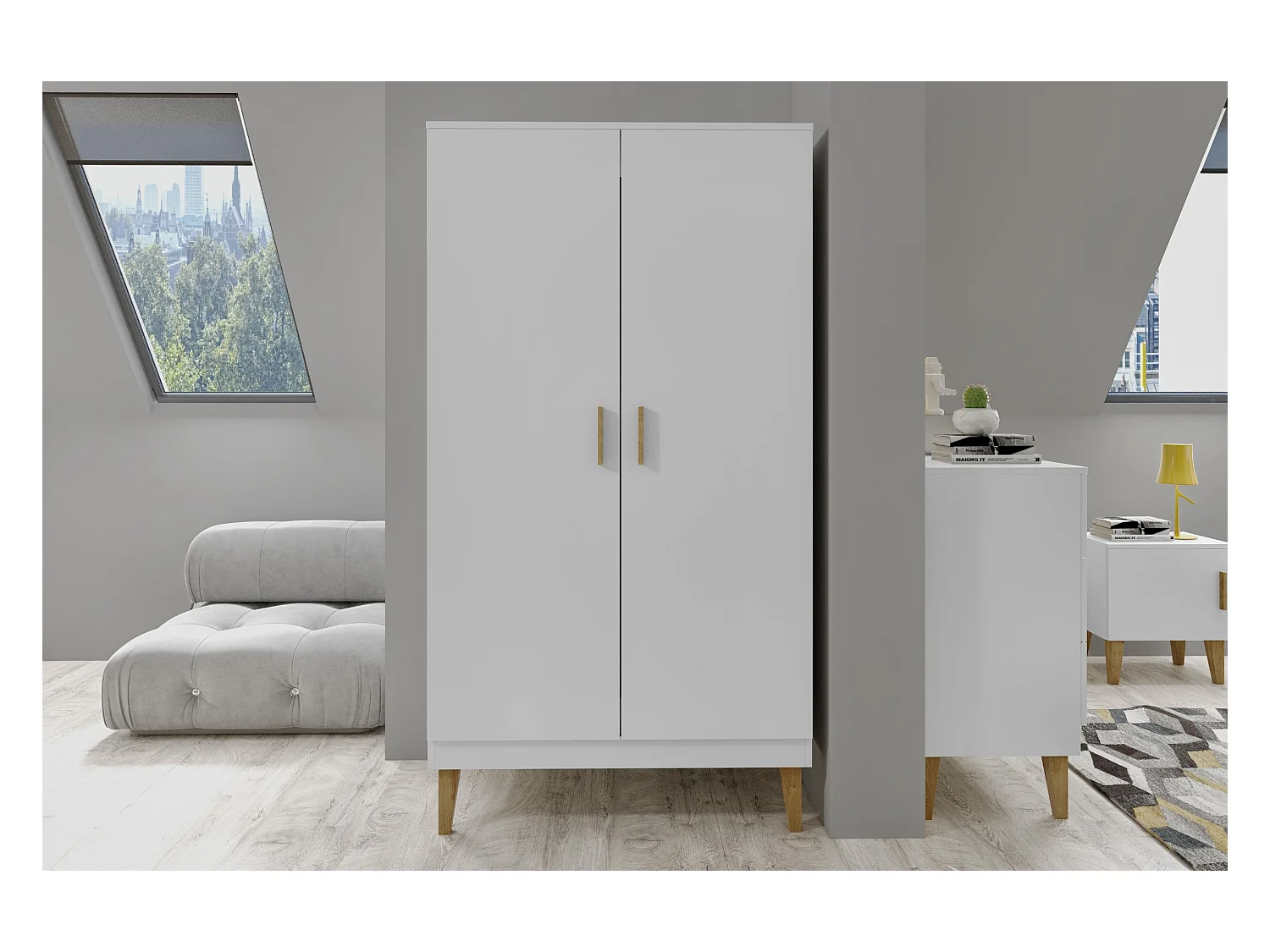 Armário 2 portas Kubi branco 55cm