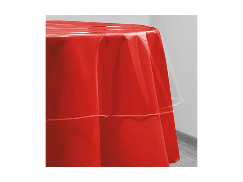 Nappe plastique transparente ronde 180 cm