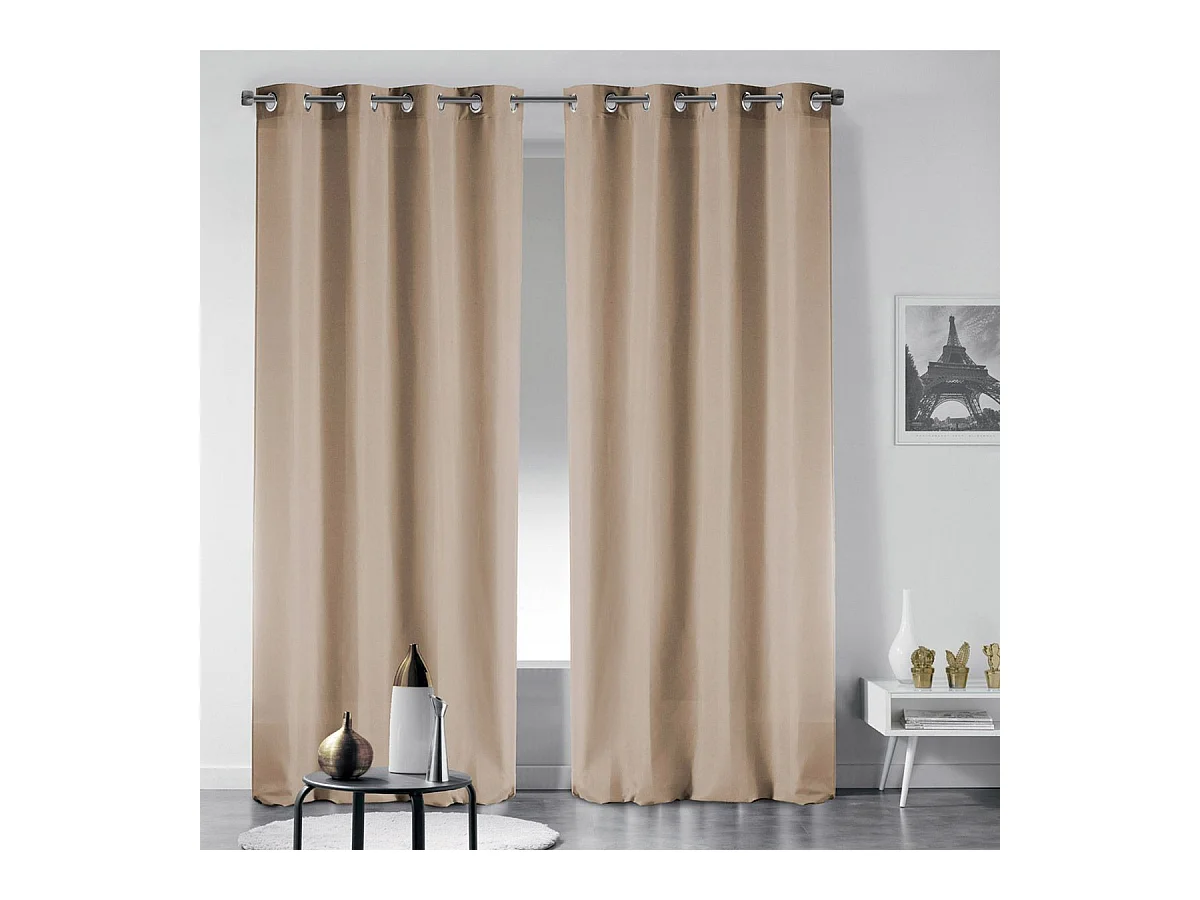 Rideau Occultant "Noche" 135x240cm Ivoire