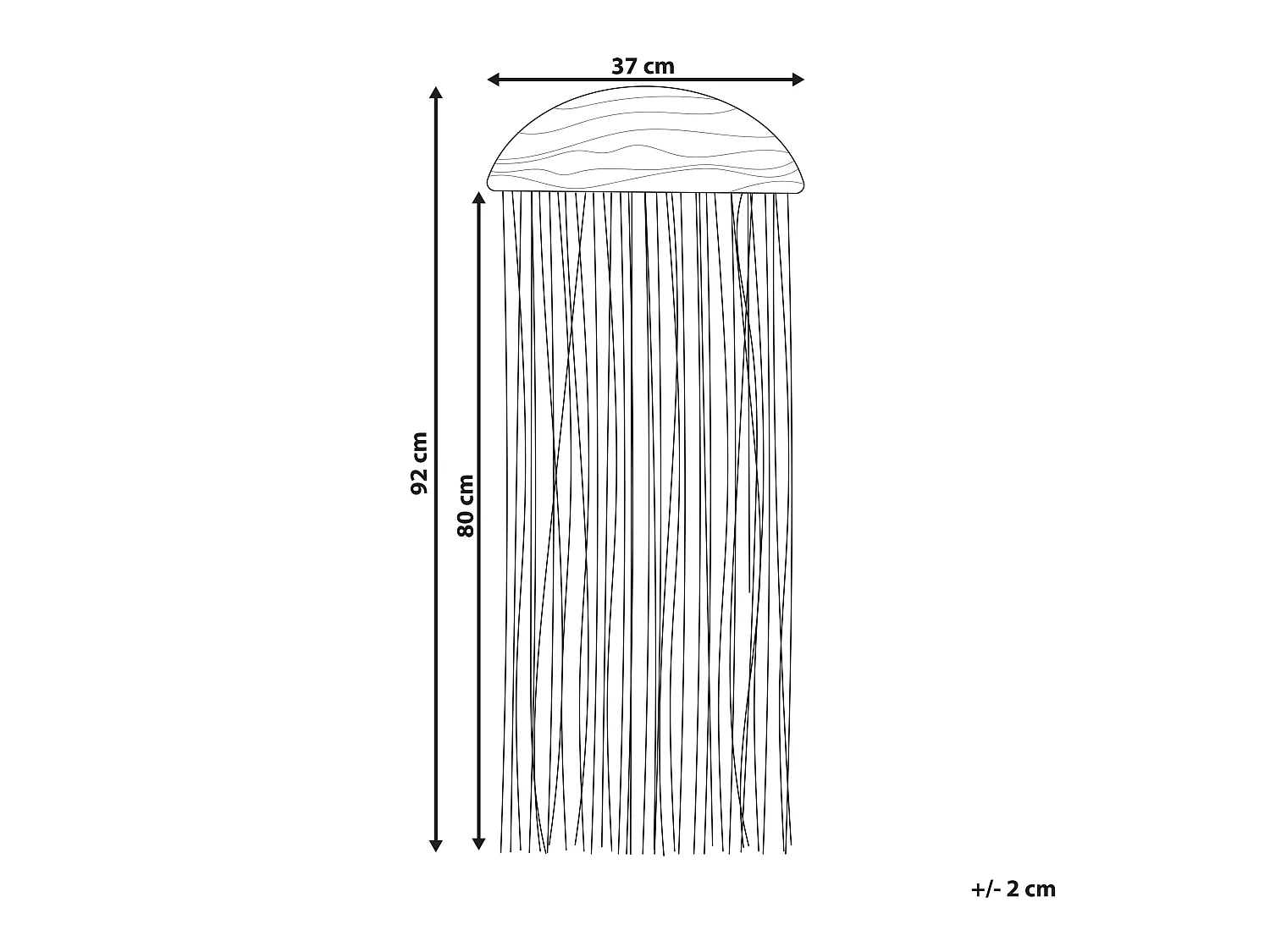 Dekoracja ścienna ZIKIRIA Drewno 92 cm Ciemnobrązowy