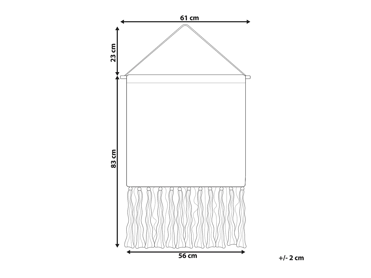 Wandbehang GOJRA Baumwolle 106 cm Orange