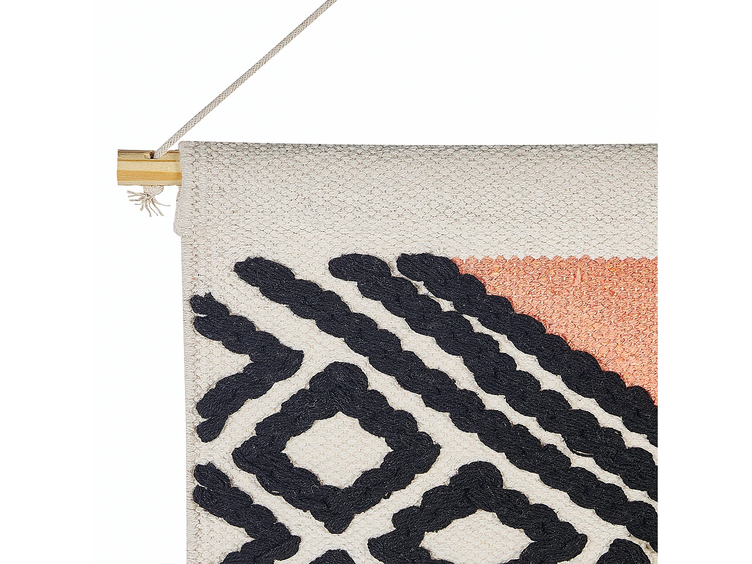 Makrama ścienna GOJRA Bawełna 106 cm Pomarańczowy