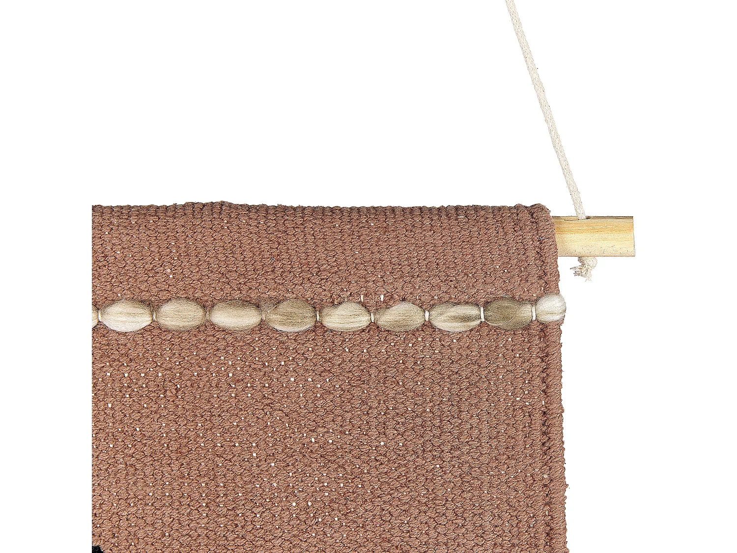 Wanddekoration Baumwolle braun / beige handgemacht Boho Wandbehang Dadu
