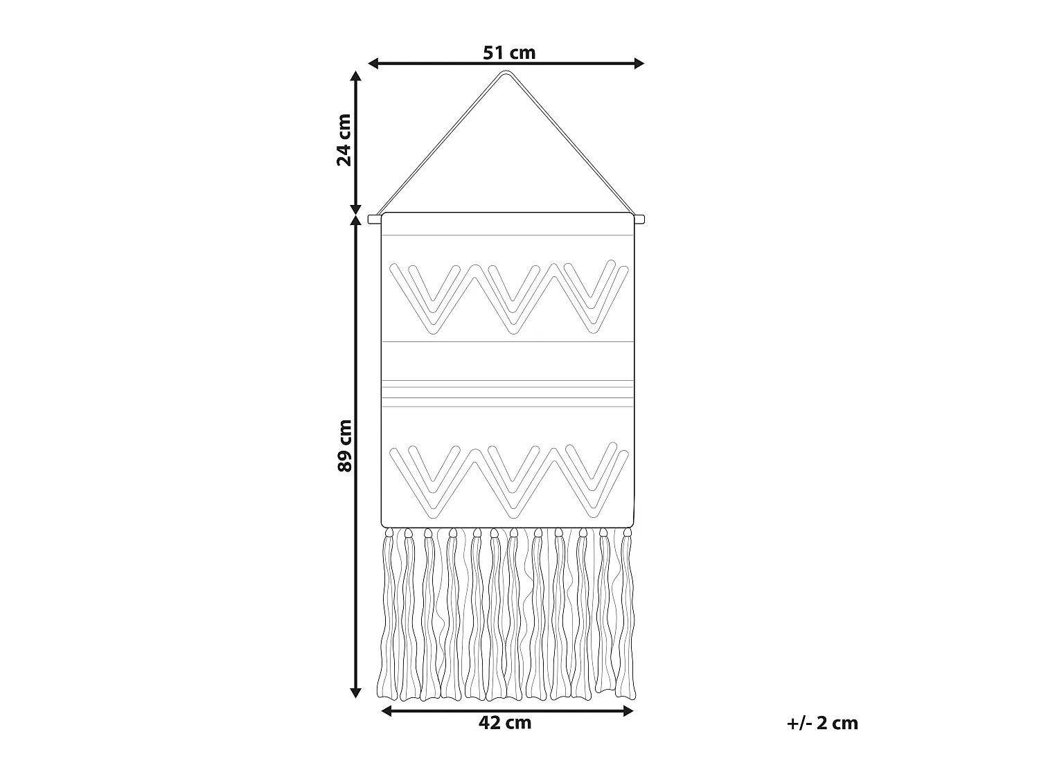Decoración de pared de tela FAZILPUR Algodón 113 cm Azul
