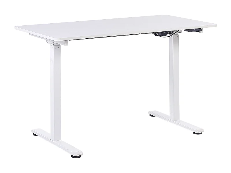 Bureau réglable en hauteur électriquement GRIFTON Blanc 120 cm 60 cm