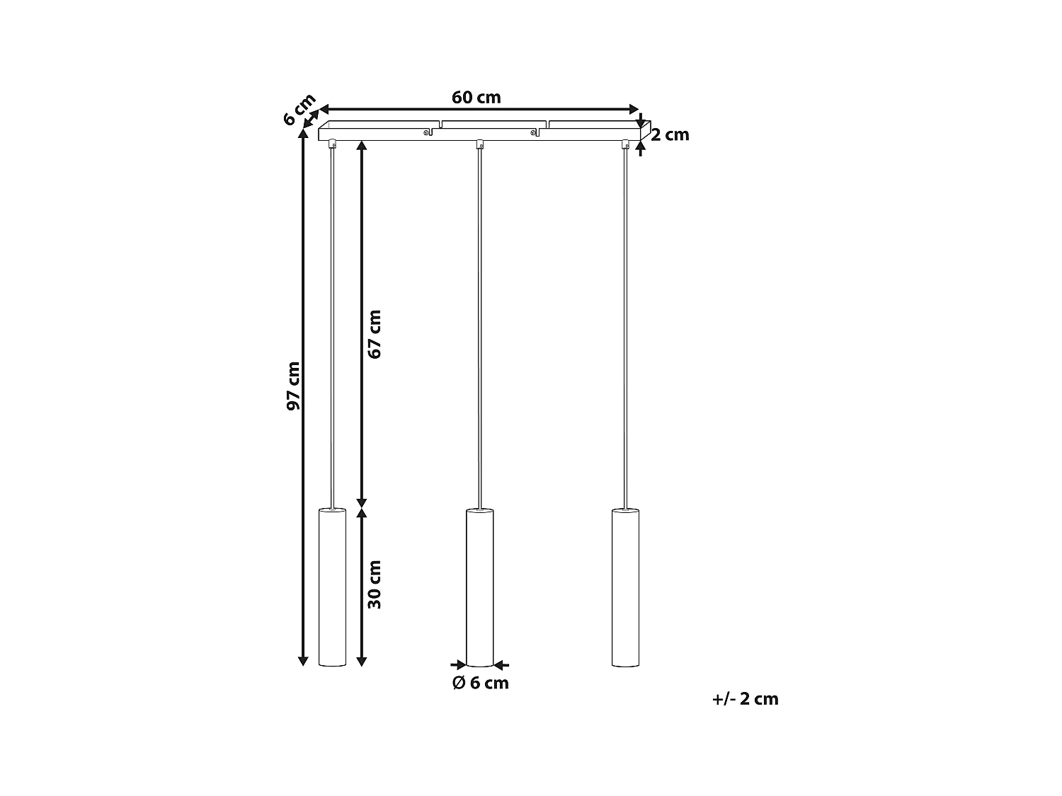 Lampadario BROSNA Metallo Ottone