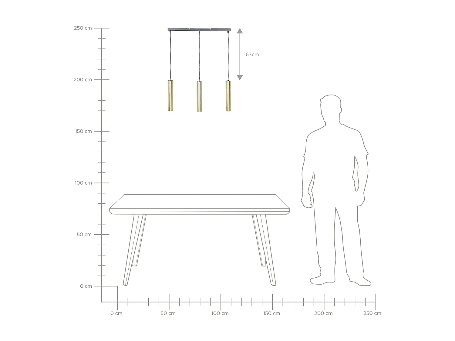 Lampe suspension BROSNA Métal Laiton