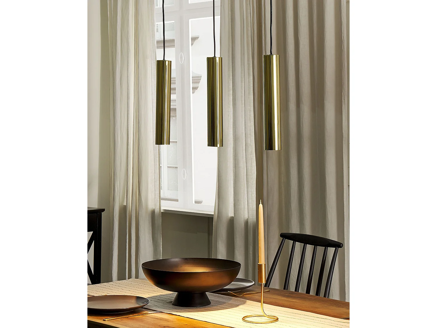 Lampe suspension BROSNA Métal Laiton