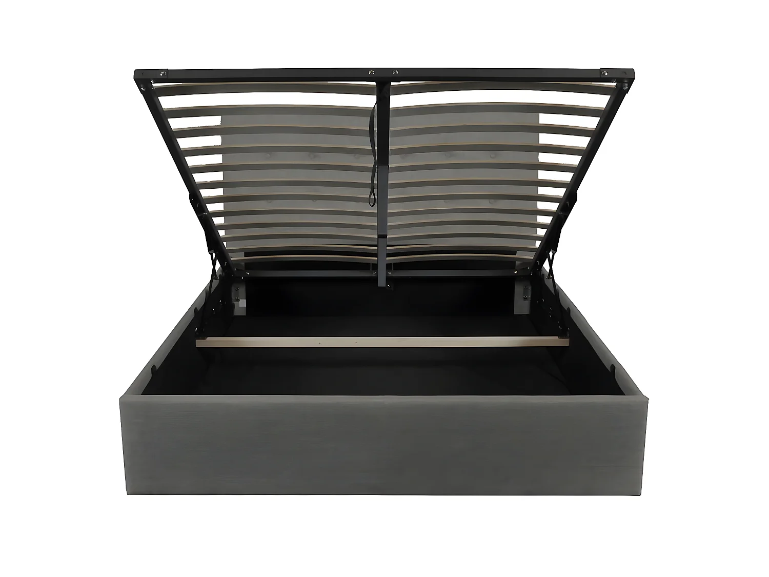 Lit coffre PARMA 160x200 + 1 sommier / Gris foncé