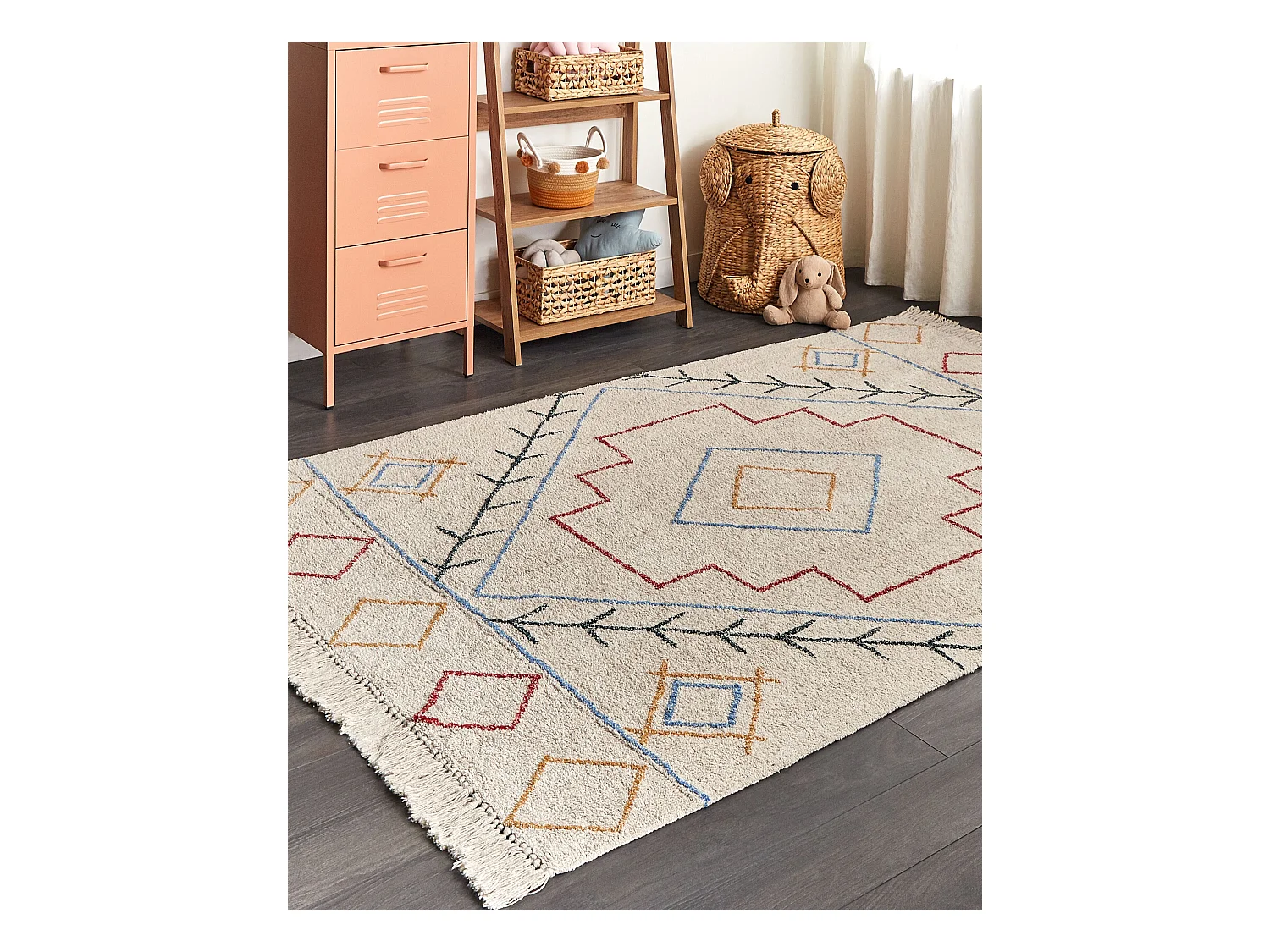 Tapis enfant KUSKAN Multicolore 160 x 230 cm Coton