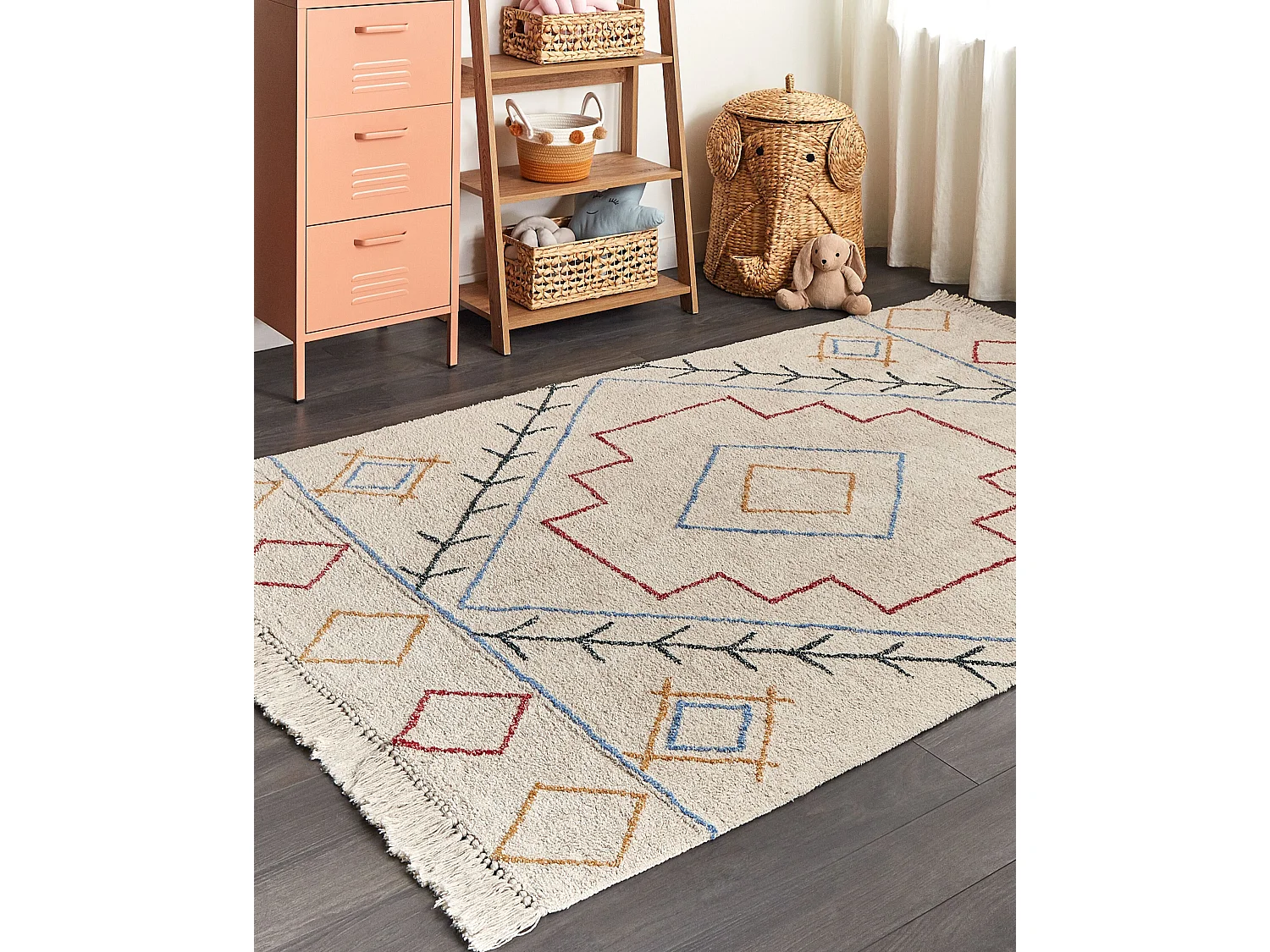 Tapis enfant KUSKAN Multicolore 160 x 230 cm Coton