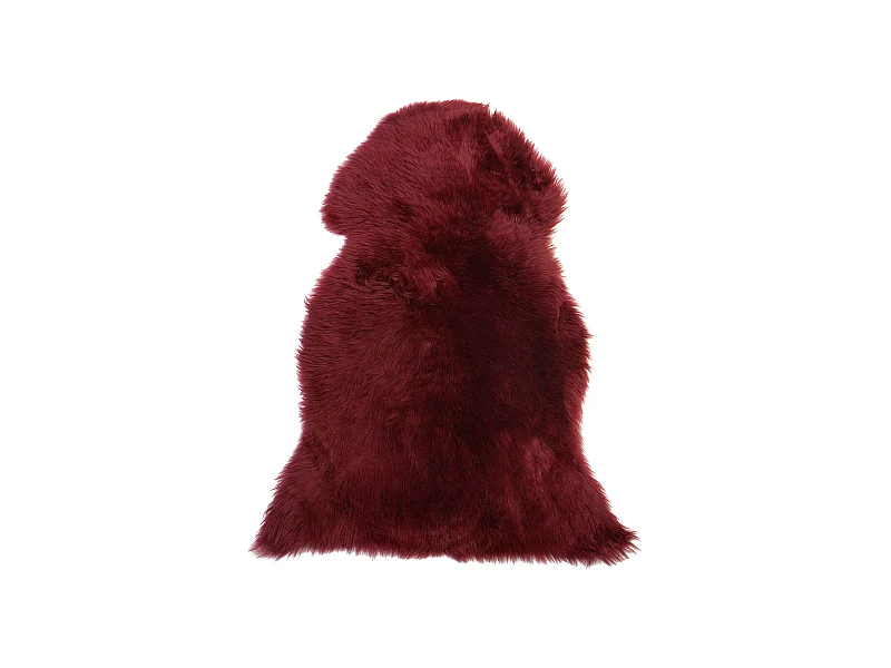 Schaffell-Teppich burgunderrot 100-110 cm Langhaar ULURU