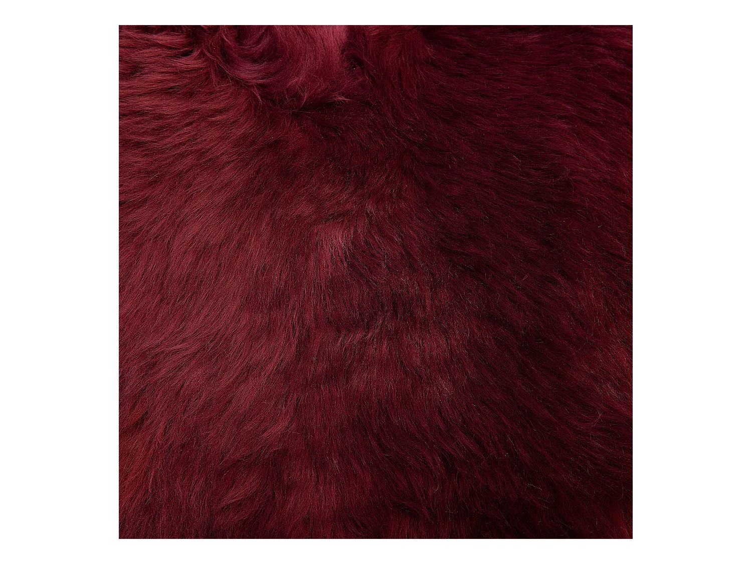 Schaffell-Teppich burgunderrot 100-110 cm Langhaar ULURU