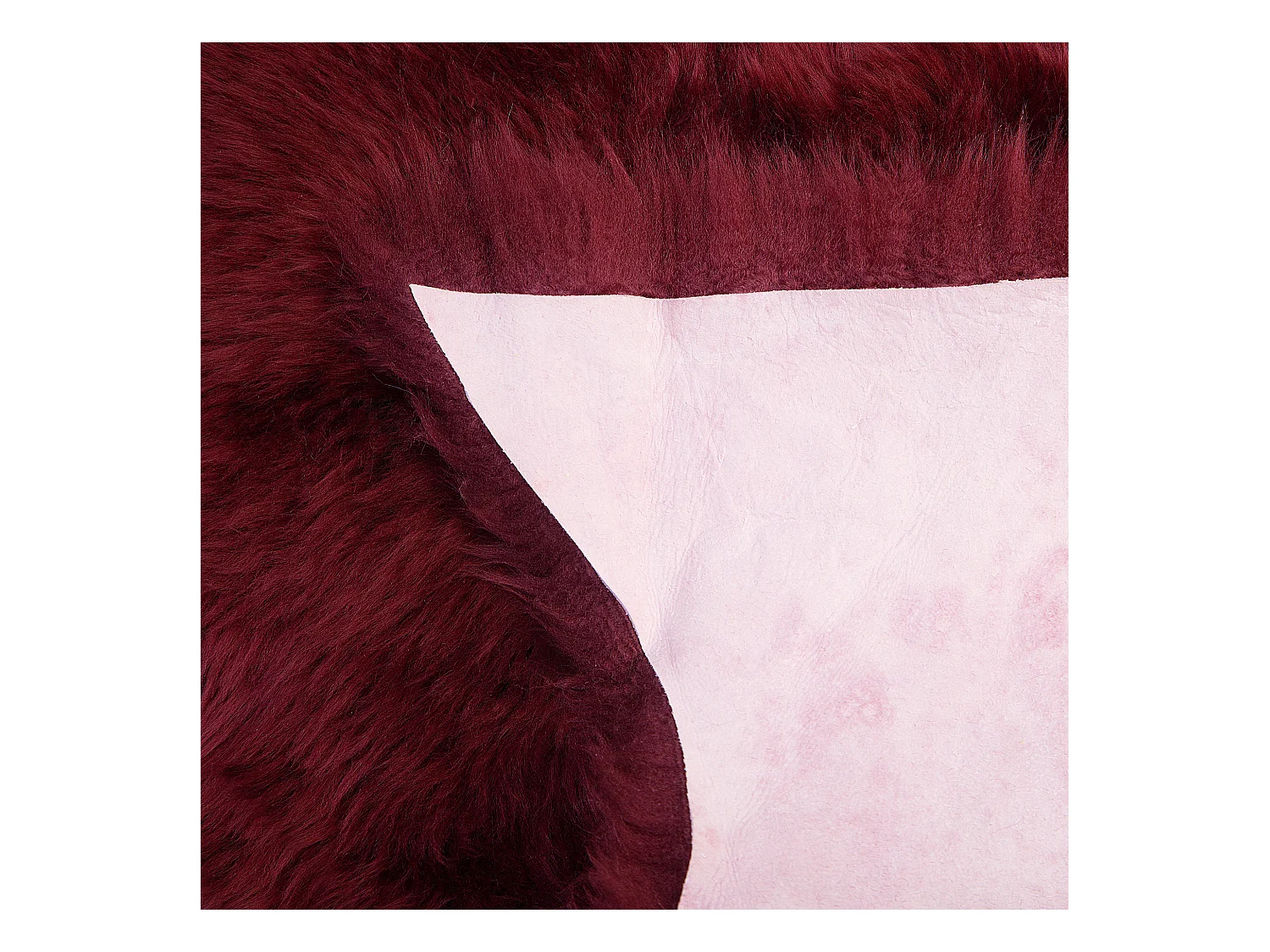 Schaffell-Teppich burgunderrot 100-110 cm Langhaar ULURU