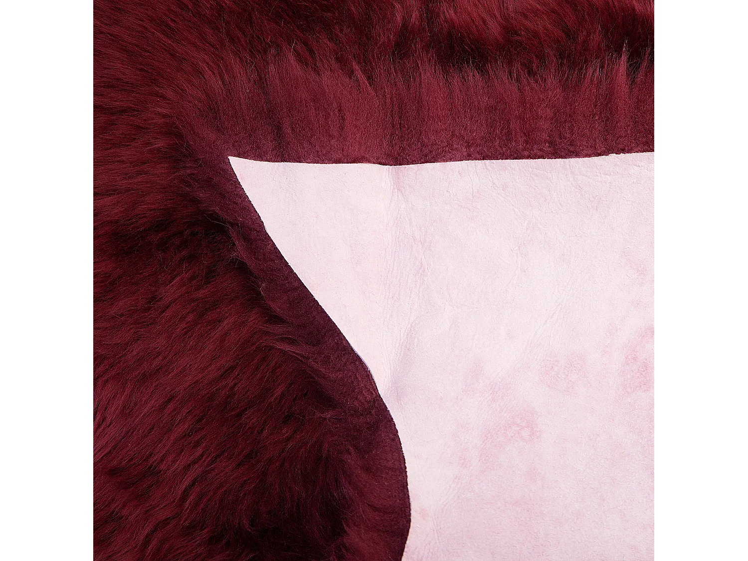 Déco en peau de mouton ULURU Rouge Bordeaux 65 x 110 cm