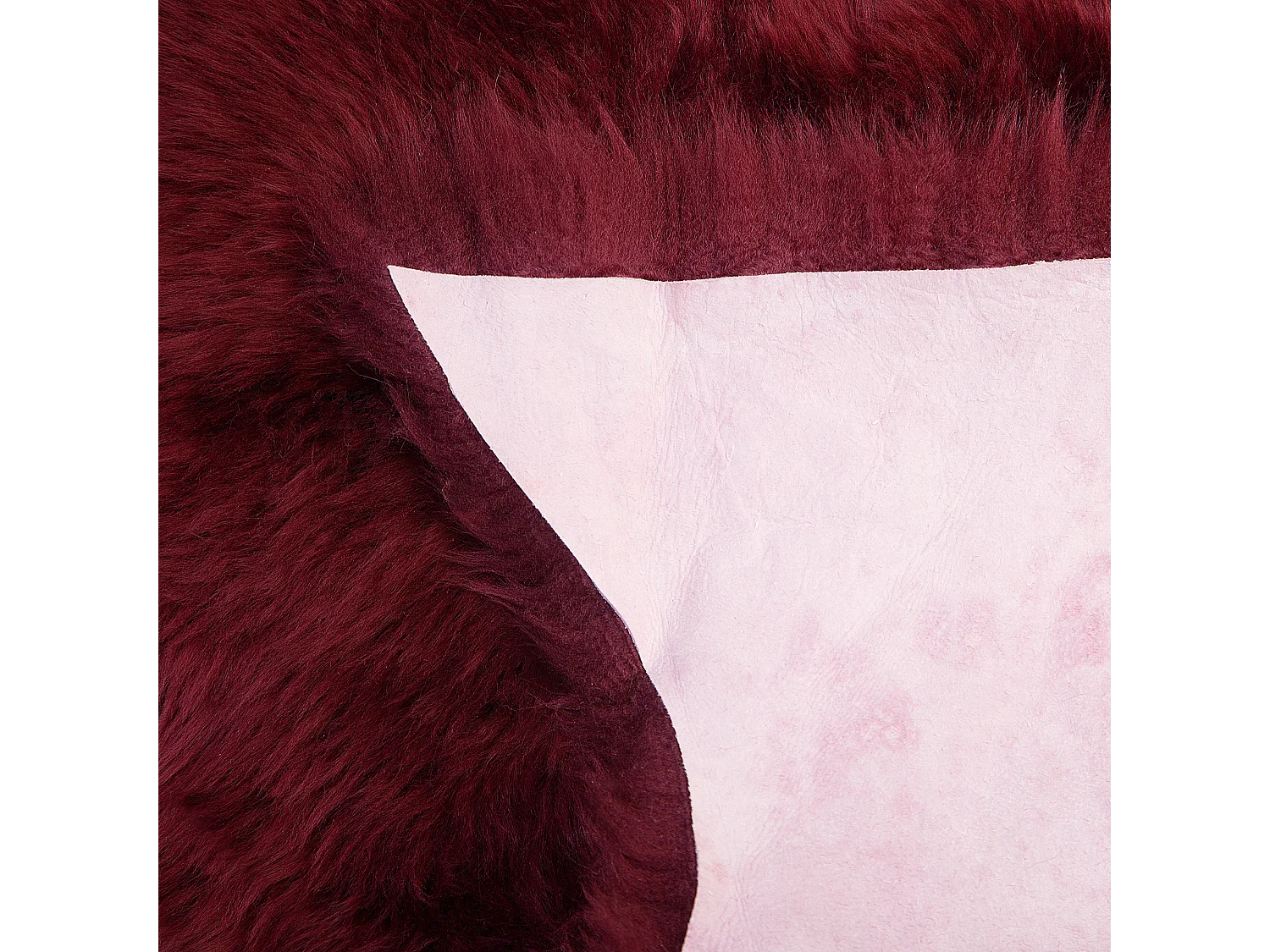 Déco en peau de mouton ULURU Rouge Bordeaux 65 x 110 cm