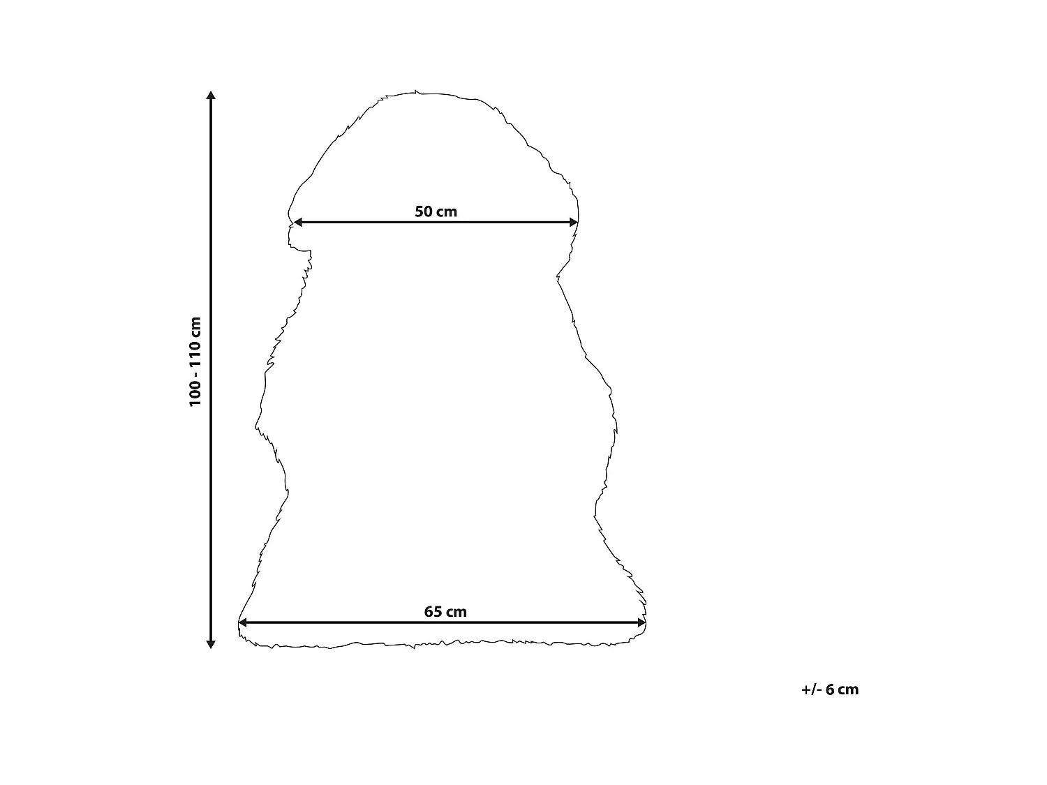 Stilvolles Schafflell natürliches Leder marineblau 65 x 110 cm Uluru