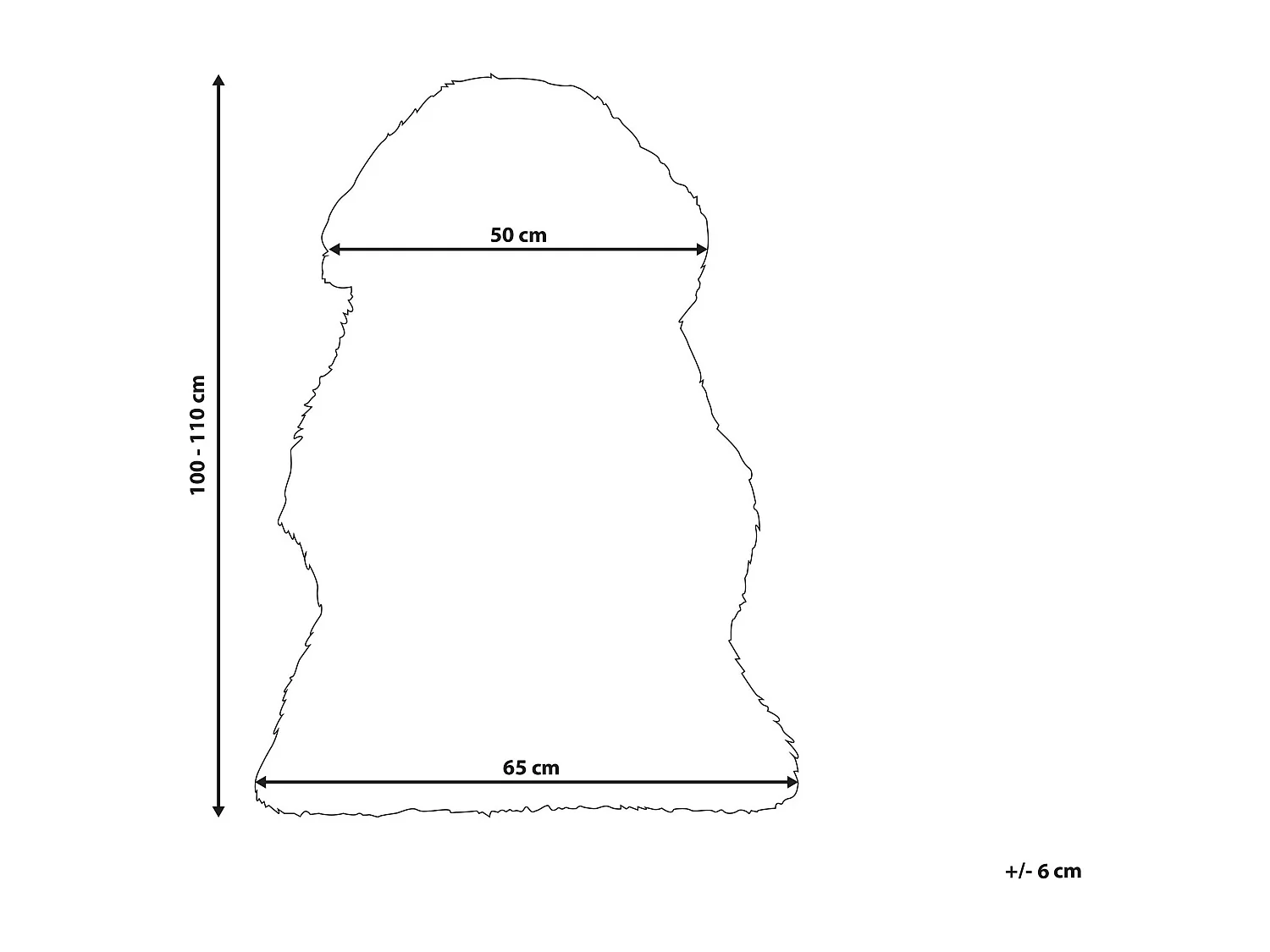 Stilvolles Schafflell natürliches Leder marineblau 65 x 110 cm Uluru
