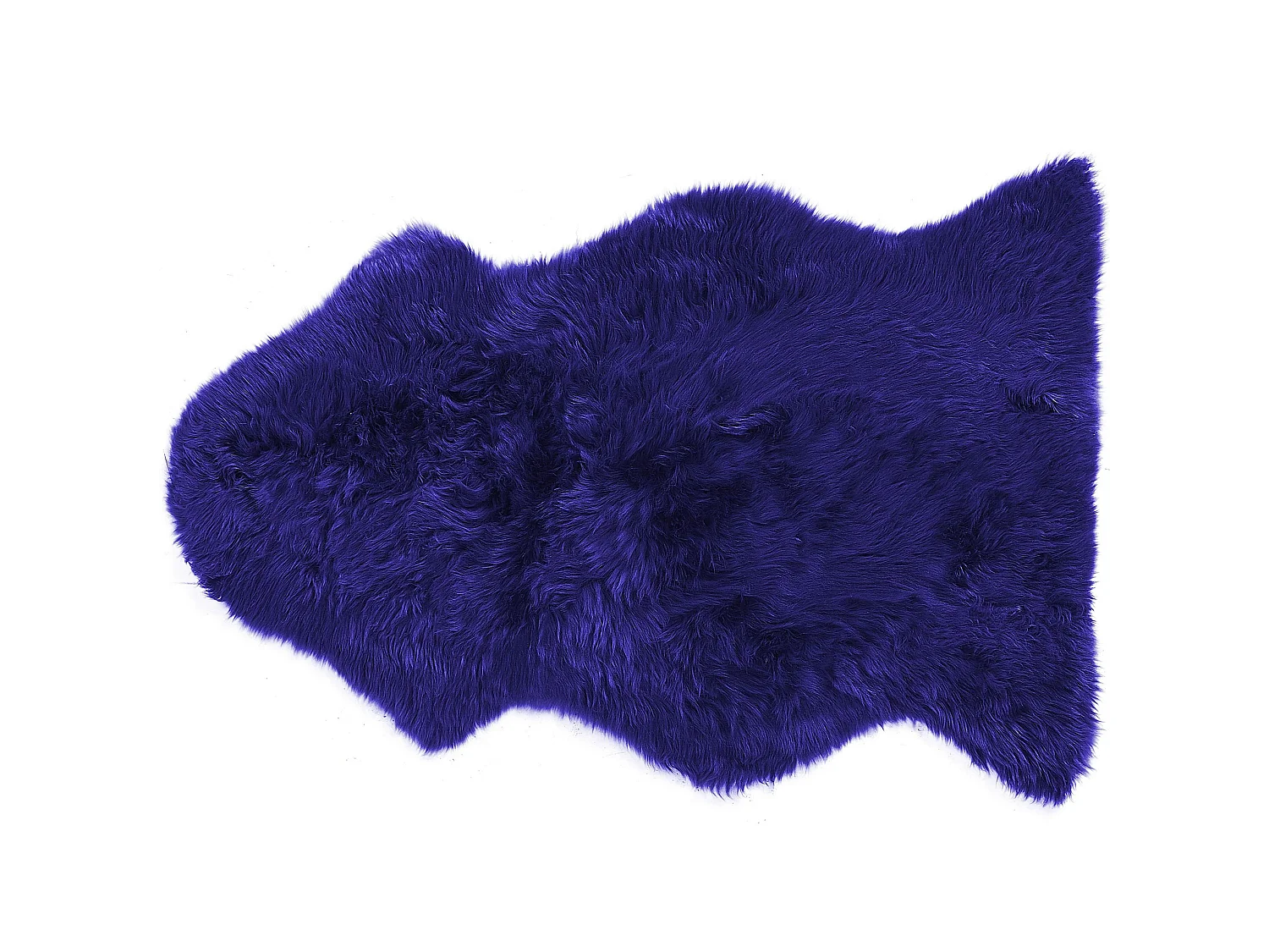 Schaffell-Teppich marineblau 100-110 cm Langhaar ULURU