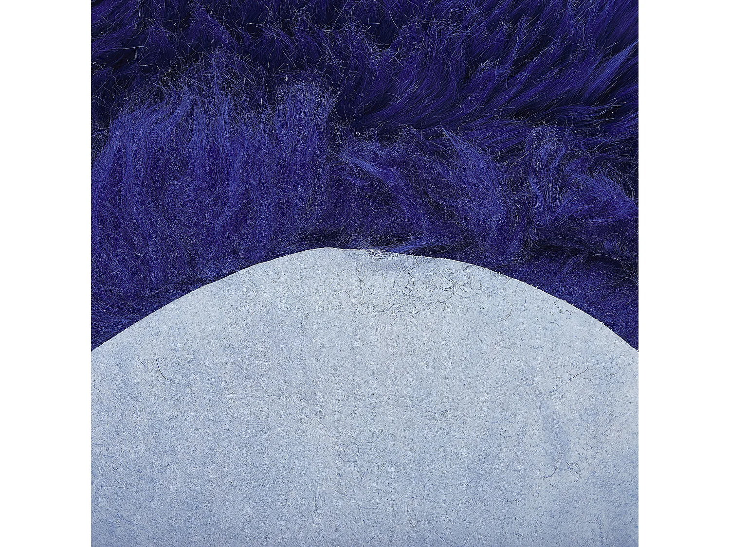 Schaffell-Teppich marineblau 100-110 cm Langhaar ULURU